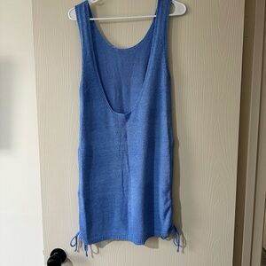 Blue Knit Bathing Suit Coverup